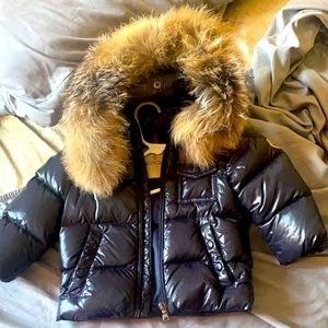 NAVY BLUE MONCLER INFANT JACKET SIZE 9/12 MONTHS. FOR BOYS/GIRLS